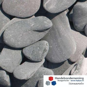 Flat pebbles groen afgeronde platte unieke siergrind tuinpad beschikbaar voor biedingen