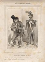 Clément Pruche litho "Le Marchand de Peaux Lapins" 19e eeuws, Ophalen