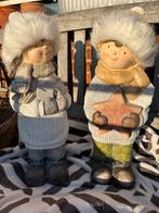 Schattig koppel beeldjes winter, Ophalen, Nieuw, Mens