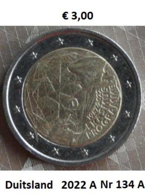 2 Euromunten Duitsland A, Postzegels en Munten, Munten | Europa | Euromunten, Losse munt, 2 euro, Duitsland, Ophalen of Verzenden