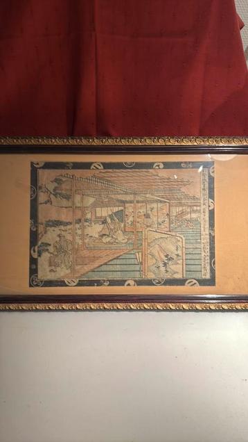 Oude Japanse prent beschikbaar voor biedingen