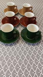 Six tasses sous-tasses minimalisme italien Pagnosin, Ophalen of Verzenden
