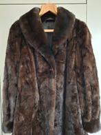 Manteau long en vison marron foncé taille 42, Taille 38/40 (M), Comme neuf, Brun, Enlèvement