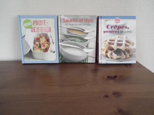 3 kookboeken (lunchpauze, sauzen & dips, pannenkoeken.), Boeken, Kookboeken, Zo goed als nieuw, Europa, Verzenden