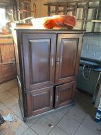 TV kast massief hout, Huis en Inrichting, Kasten |Televisiemeubels, Ophalen, Gebruikt, 100 tot 150 cm, 100 tot 150 cm