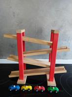 Houten autobaan met 4 autootjes, Enlèvement, Utilisé, Autres types