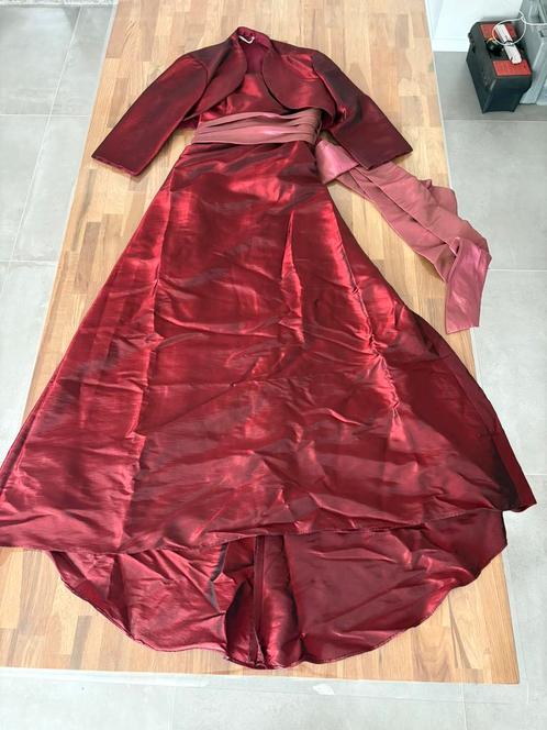 Handgemaakt op maat gemaakte lange jurk met onderrok., Kleding | Dames, Gelegenheidskleding, Zo goed als nieuw, Galajurk, Maat 36 (S)