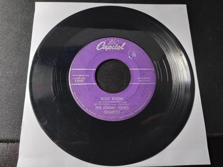 The Jonah Jones –Rose Room / On The Street Where You Live '7, CD & DVD, Vinyles Singles, Utilisé, Single, Jazz et Blues, 7 pouces