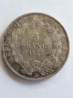 5 Francs République Française - 1852 Louis-Napoléon Bonapart, Autres valeurs, Envoi, Monnaie en vrac, Argent