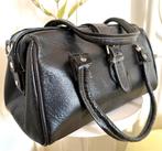 Grand sac de voyage vintage, noir ciré, 35x21 cm,, Bijoux, Sacs & Beauté, Noir, Utilisé