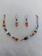Bracelet et boucles d oreilles Cœur de Lion, Handtassen en Accessoires, Armbanden, Ophalen, Overige materialen, Oranje, Zo goed als nieuw