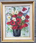 Huile sur toile fleurs signe Alice rymowicz, Antiek en Kunst, Ophalen of Verzenden