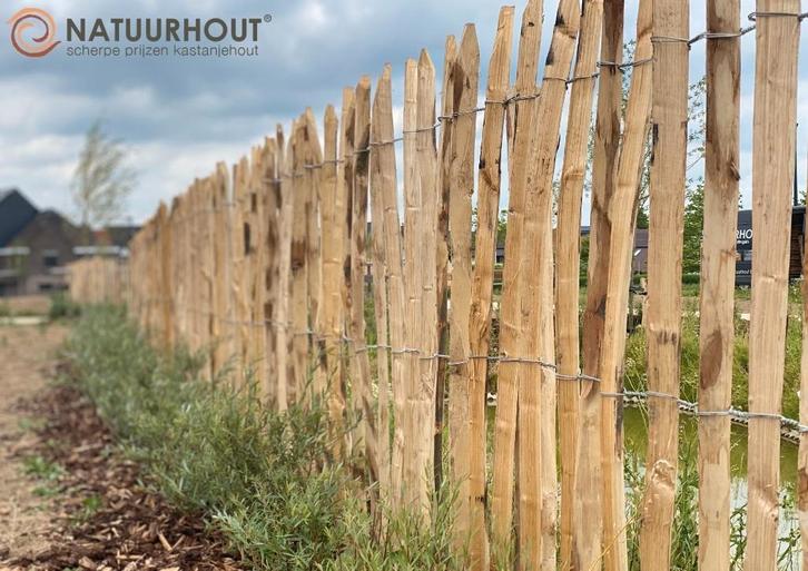 Kastanje afsluiting - Duurzaam tuinhek, Jardin & Terrasse, Clôtures de jardin, Neuf, Porte du jardin, Bois, Enlèvement