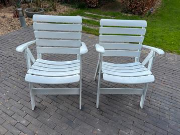 Rovergarden 2 tuinstoelen wit kunststof  beschikbaar voor biedingen