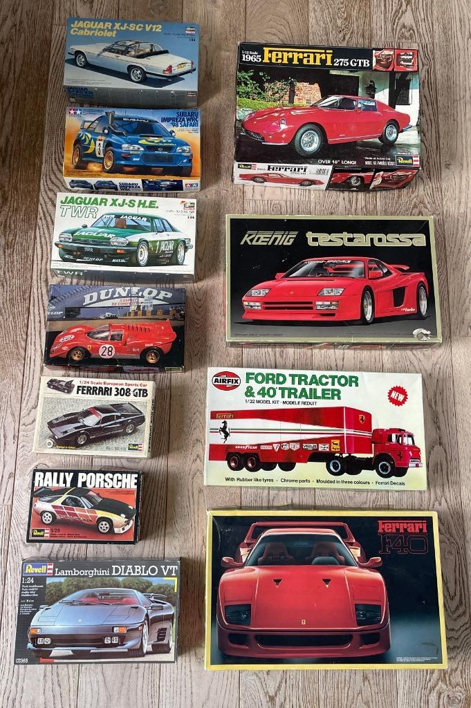 Ferrari 275 GTB,F40,512S,LAMBORGHINI, JAGUAR, SUBARU WRC, Hobby en Vrije tijd, Modelbouw | Auto's en Voertuigen, Gebruikt, Auto
