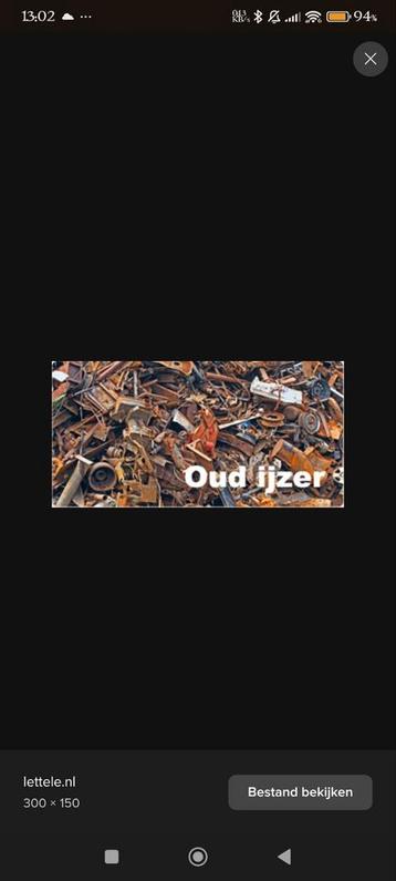 Oud ijzer ophalen gratis, Enlèvement, Utilisé, Plomb