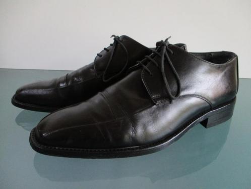 Gratis Verzenden | Van Lier zwarte schoenen 42.5, Kleding | Heren, Schoenen, Zo goed als nieuw, Veterschoenen, Zwart, Verzenden
