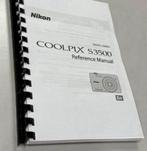 NIKON COOLPIX S3500 Camera uitgebreide handleiding - geprint, Ophalen of Verzenden