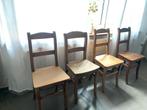 Set van 4 stoelen van Herve, Huis en Inrichting, Stoelen, Ophalen, Gebruikt, Bruin, Vier