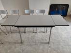 Vintage Formica eettafel met 8 stoelen, Huis en Inrichting, Tafels | Eettafels, Ophalen, Gebruikt