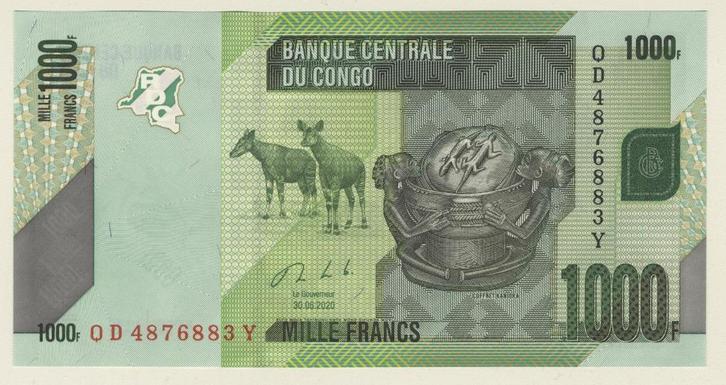 CONGO RD 1 BANKNOTE UNCIRCULATED, Postzegels en Munten, Postzegels | Afrika, Verzenden