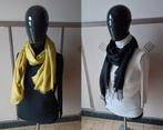 Pashmina lichtgroen/geel of zwart, Kleding | Dames, Mutsen, Sjaals en Handschoenen, Ophalen of Verzenden, Nieuw, Sjaal