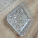 Bohemen Tsjechië vintage groot vierkant Crystal Bowl 11', Antiek en Kunst, Ophalen
