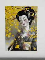 Poster en metal Geisha 90x64 cm, Antiquités & Art