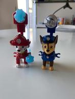 Paw patrol figuren Chase en Marshall met rugzak en projectie, Kinderen en Baby's, Ophalen of Verzenden, Gebruikt