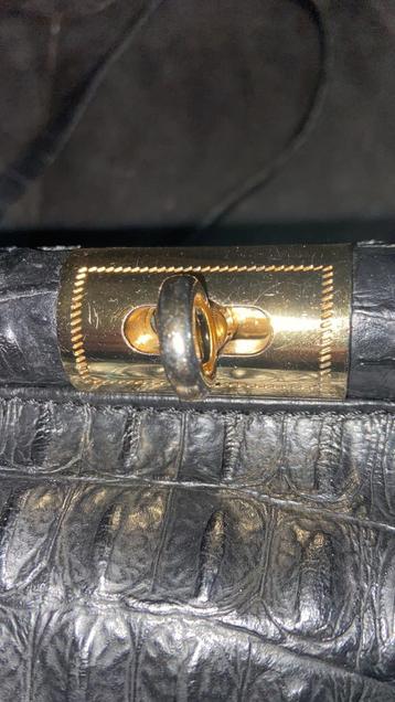 Echt croco lederen handtas., Enlèvement, Comme neuf