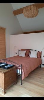 2 persoonsbed 200 x 160, Ophalen, Gebruikt, Bruin, Tweepersoons