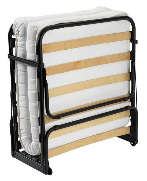 Plooibed NIEUW, Huis en Inrichting, Slaapkamer | Bedden, Nieuw, Eenpersoons, 80 cm, 190 cm of minder, Metaal, Zwart, Verstelbaar