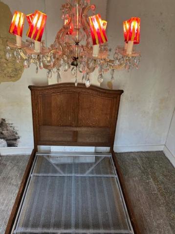 LUSTRE EN CRISTAL ANCIEN 8 CAPUCHONS, Enlèvement