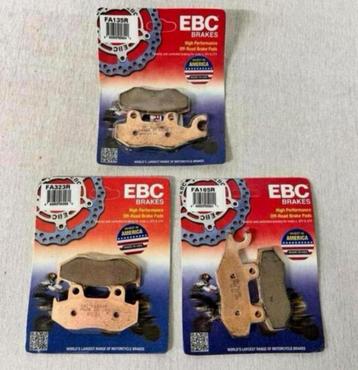 Lot de 3 plaquettes frein pour moto EBC FA323R FA165R FA135R, Enlèvement ou Envoi