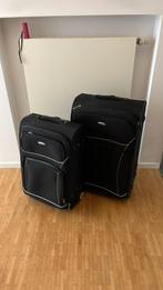 Grote valiezen in stof, Handtassen en Accessoires, Ophalen, Gebruikt, Overige materialen, Uitschuifbare handgreep