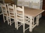 Gerenoveerde eiken tafel en 6 stoelen, Ophalen