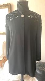 Ensemble  festif (tunique pantalon) polyester broderies T40, Chaus, Comme neuf, Taille 38/40 (M), Noir