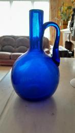 Vase (soliflore) en verre bleu électrique, Minder dan 50 cm, Glas, Blauw, Gebruikt