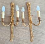 Grote paar vergulde bronzen schansen van Henri Vian, Ophalen of Verzenden, Brons