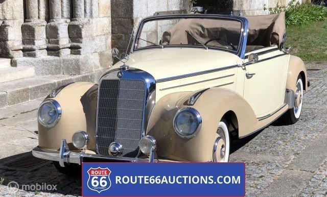 Mercedes-Benz 220 A Cabriolet | 1952 | Route 66 Auctions, Auto's, Oldtimers, Bedrijf, Te koop, Mercedes-Benz, Benzine, Overige carrosserie
