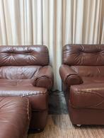 vintage 2 x 1 zit zetels met hocker, Vintage, Tweepersoons, Ophalen of Verzenden, Zo goed als nieuw