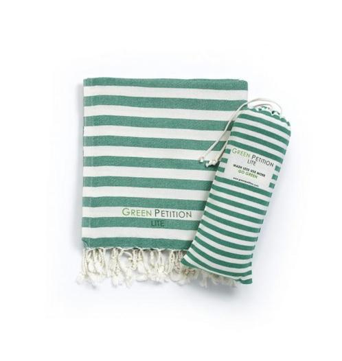 Strandlaken Mare Lime- fouta- Green Petition gratis verzend, Huis en Inrichting, Badkamer | Badtextiel en Accessoires, Nieuw, Overige typen