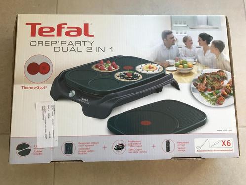 Tefal - Crep'Party Dual 2 in 1, Elektronische apparatuur, Gourmetstellen, Zo goed als nieuw, 4 t/m 7 personen, Ophalen of Verzenden