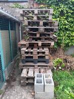 Stapel wegwerppaletten met 2 europallet en 1 kunststoffen, Ophalen