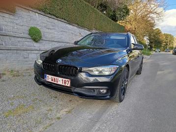 BMW 316D Touring-2017-CLIM-Navi-Cruise-sensoren-leer-CT OK, Auto's, BMW, 1995 cc, 109 g/km, Zwart, Leder