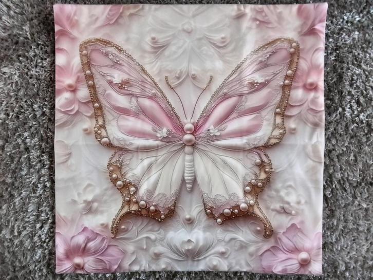 sier kussens vlinder, Huis en Inrichting, Woonaccessoires | Kussens, Nieuw, Wit, Ophalen of Verzenden