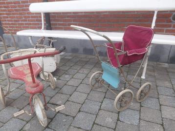 antiek kinderfietsje - driewieler & poppenkarren beschikbaar voor biedingen