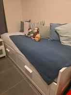 Lit (80=160*200), Maison & Meubles, Comme neuf, Enlèvement, 200 cm, Blanc