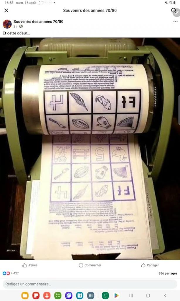 polycopiéuse ( stencileuse), Enlèvement