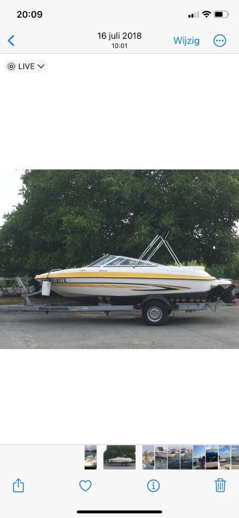 Glastron GT185 - 190 PK - 2007 - Met Trailer, Watersport en Boten, Motorboten en Motorjachten, Gebruikt, Aluminium, Tot 6 meter